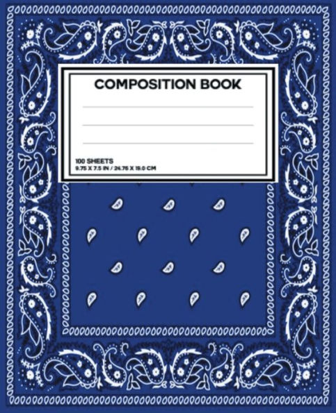 Blue Bandana Composition notebook