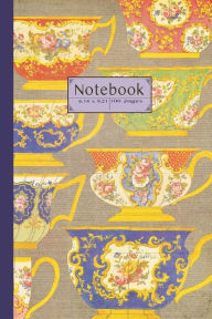 Title: Notebook. Teacups: Vintage china Teacups. Tea Lover Lined notebook., Author: Mad Hatter Stationeries