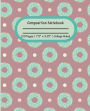 Composition Notebook Mint Green Donut Pattern 120 College Ruled Lined Pages 7.5