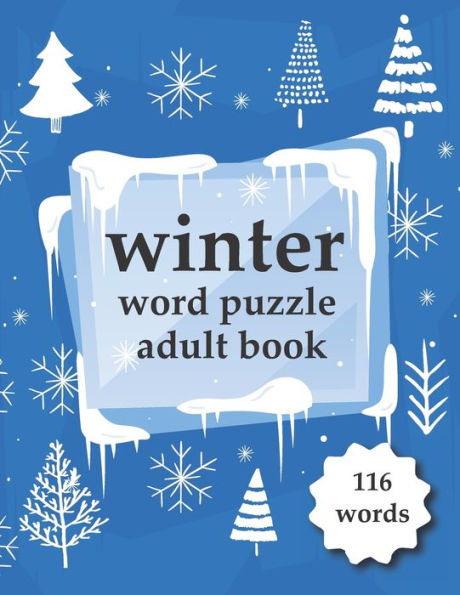 Winter word puzzle adult book.: Puzzle book for adults.