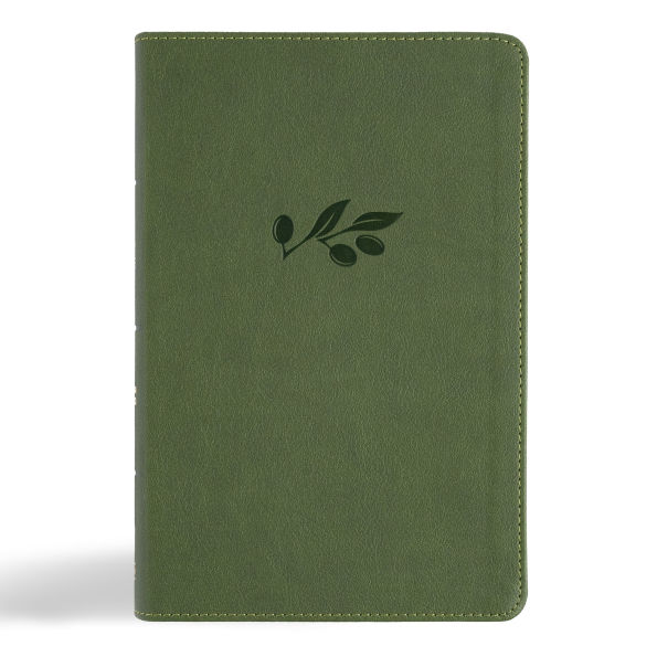CSB Large Print Personal Size Reference Bible, Digital Study Edition, Olive LeatherTouch, Indexed