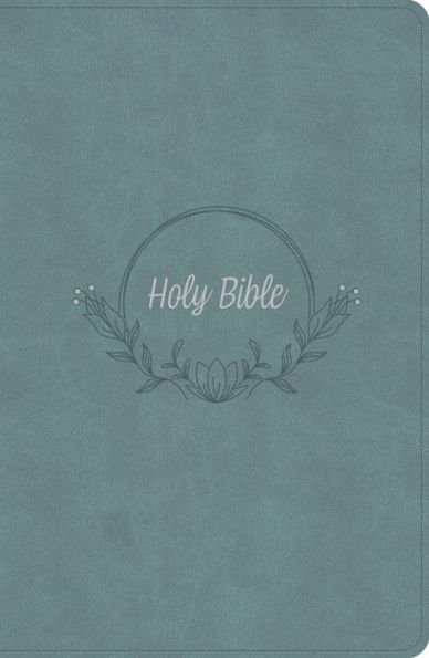 KJV Large Print Personal Size Reference Bible, Earthen Teal SuedeSoft LeatherTouch