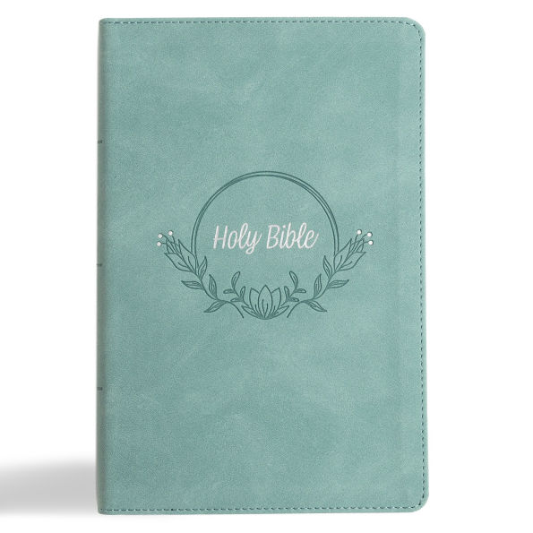 KJV Large Print Personal Size Reference Bible, Earthen Teal SuedeSoft LeatherTouch