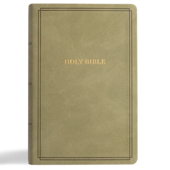 KJV Large Print Personal Size Reference Bible, Sage SuedeSoft LeatherTouch, Indexed