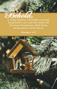 Title: Christmas Bulletin: Behold (Package of 100): Matthew 1:23 (KJV), Author: Broadman Church Supplies Staff