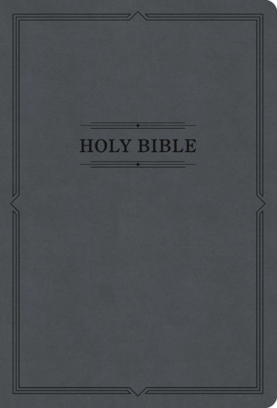 KJV Large Print Thinline Bible, Value Edition, Charcoal LeatherTouch