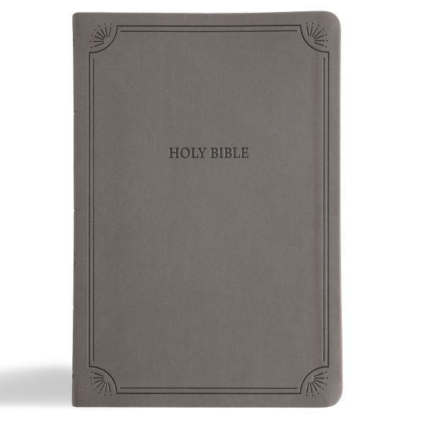 NASB Large Print Thinline Bible, Value Edition, Charcoal LeatherTouch