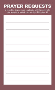Title: Prayer Request Card - Burgundy (Package of 50): Philippians 4:6 (KJV), Author: Broadman Church Supplies Staff