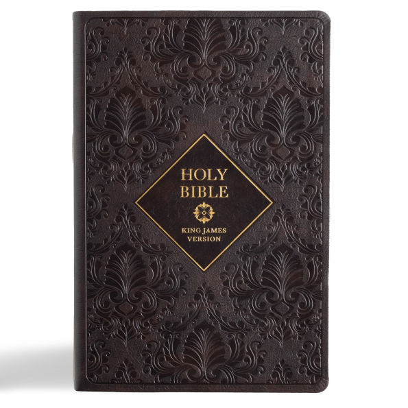 KJV Holy Bible, Giant Print with Cross-References, Dark Brown LeatherTouch, Indexed