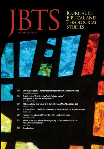 Journal of Biblical and Theological Studies, Issue 7.2