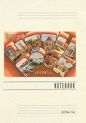 Vintage Lined Notebook Greetings from Little Rock