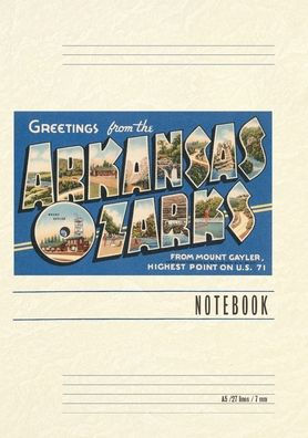 Vintage Lined Notebook Greetings from the Arkansas Ozarks