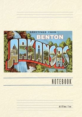 Vintage Lined Notebook Greetings from Benton