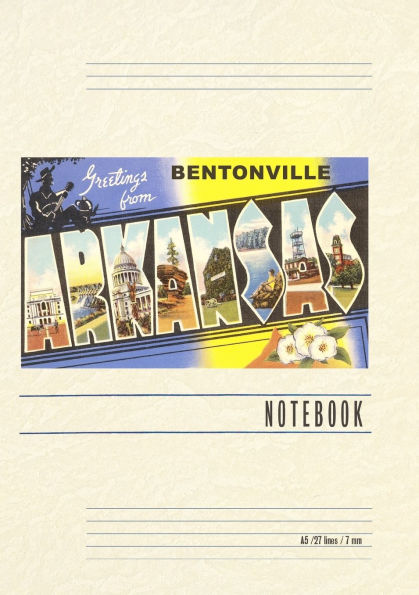 Vintage Lined Notebook Greetings from Bentonville