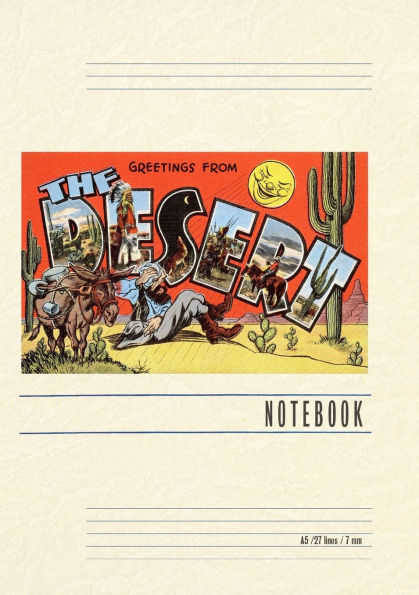 Vintage Lined Notebook Greetings from the Desert