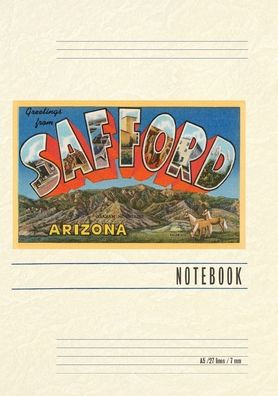 Vintage Lined Notebook Greetings from Safford