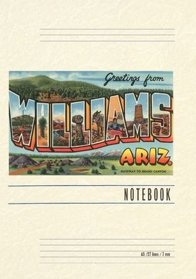 Vintage Lined Notebook Greetings from Williams