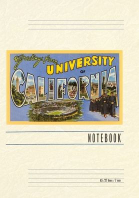 Vintage Lined Notebook Greetings from University of California