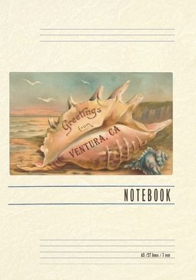 Vintage Lined Notebook Greetings from Ventura, California