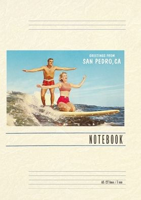 Vintage Lined Notebook Greetings from San Pedro