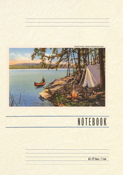 Vintage Lined Notebook Greetings from Georgian Bay, Canada