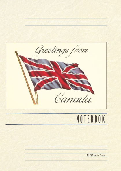 Vintage Lined Notebook Greetings from Canada