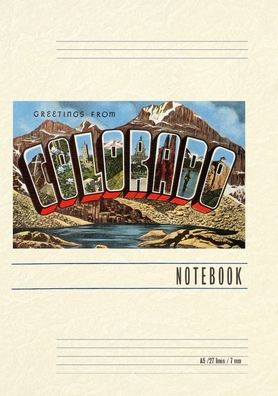Vintage Lined Notebook Greetings from Colorado