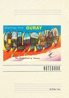 Vintage Lined Notebook Greetings from Ouray, Colorado