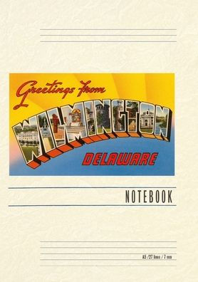 Vintage Lined Notebook Greetings from Wilmington