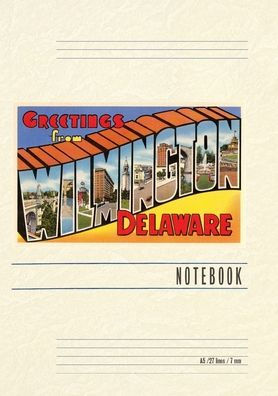 Vintage Lined Notebook Greetings from Wilmington