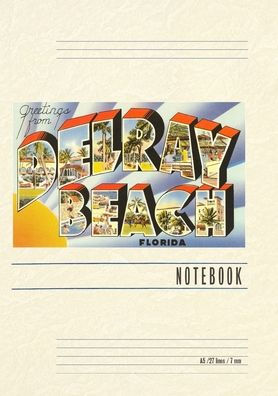 Vintage Lined Notebook Greetings from Delray Beach, Florida