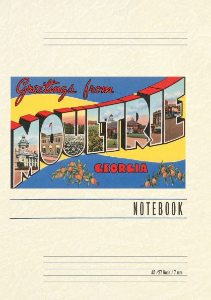 Vintage Lined Notebook Greetings from Moultrie