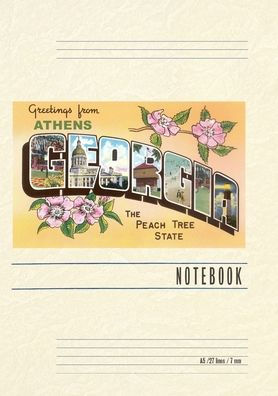 Vintage Lined Notebook Greetings from Athens