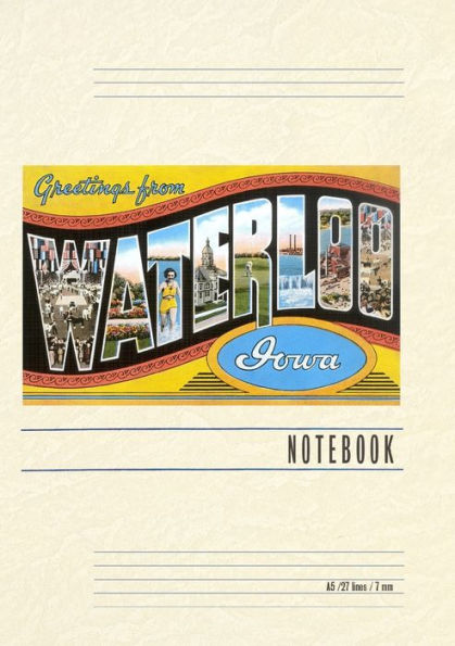 Vintage Lined Notebook Greetings from Waterloo
