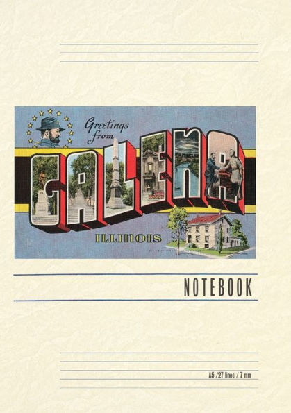 Vintage Lined Notebook Greetings from Galena, Illinois