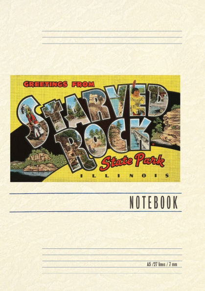 Vintage Lined Notebook Greetings from Starved Rock State Park, Illinois