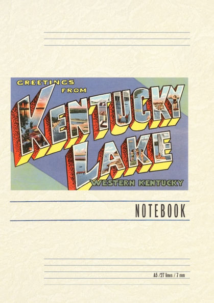 Vintage Lined Notebook Greetings from Kentucky Lake