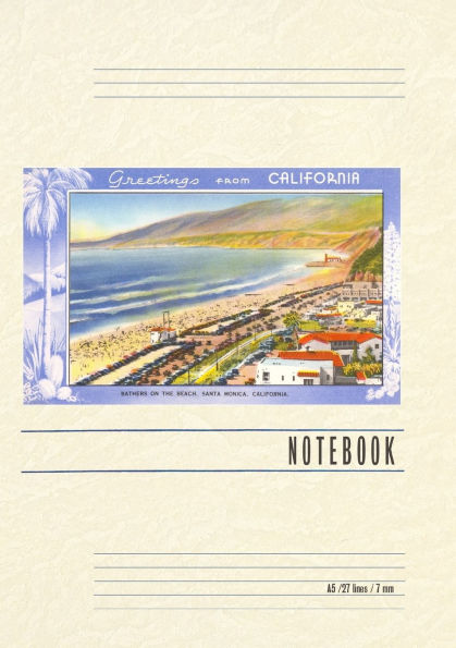 Vintage Lined Notebook Greetings from California