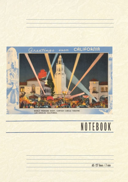 Vintage Lined Notebook Greetings from California