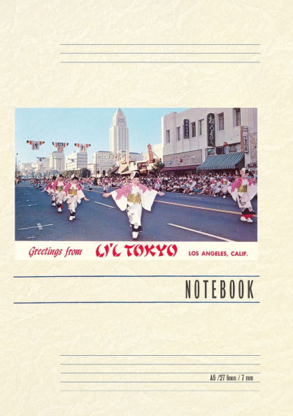 Vintage Lined Notebook Greetings from Li'l Tokyo