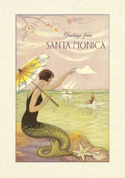 Vintage Lined Notebook Greetings from Santa Monica