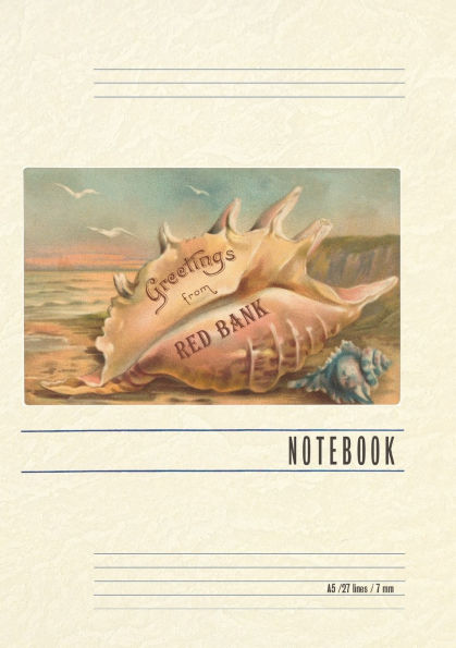 Vintage Lined Notebook Greetings from Red Bank, New Jersey