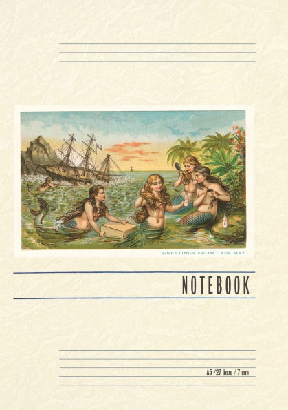 Vintage Lined Notebook Greetings from Cape May