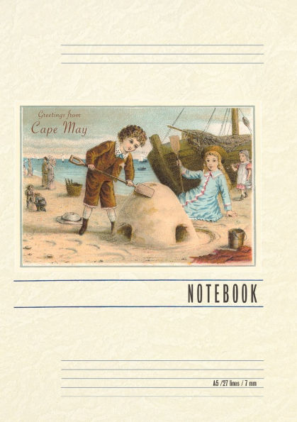 Vintage Lined Notebook Greetings from Cape May, New Jersey