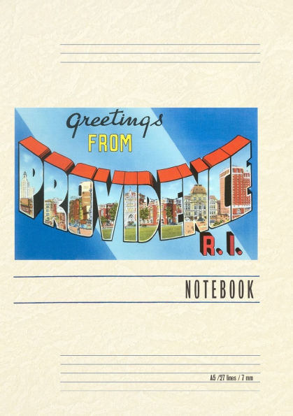 Vintage Lined Notebook Greetings from Providence