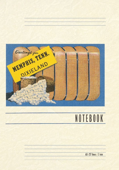 Vintage Lined Notebook Greetings from Memphis, Tenn.