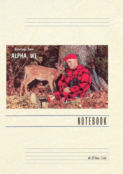 Vintage Lined Notebook Greetings from Alpha