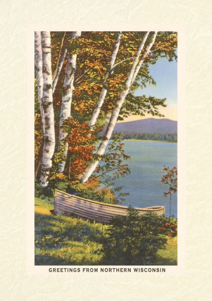 Vintage Lined Notebook Greetings from Northern Wisconsin