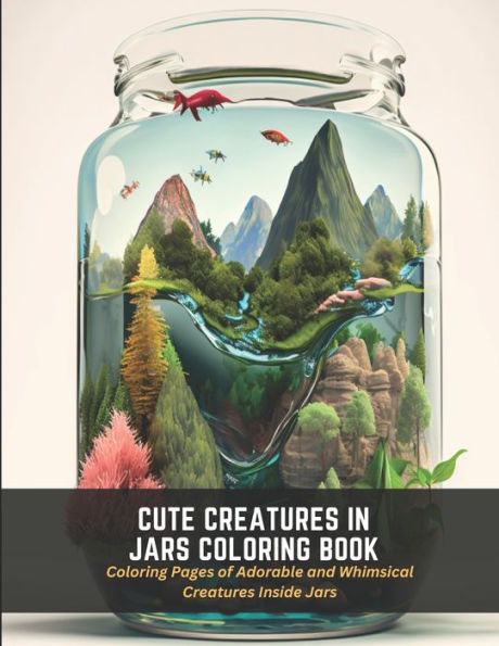 Cute Creatures in Jars Coloring Book: Coloring Pages of Adorable and Whimsical Creatures Inside Jars