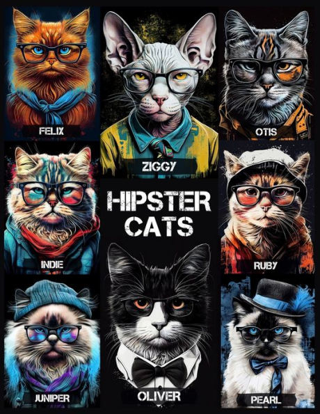 Hipster Cats: Cool cats with glasses and scarves - a hipster adventure